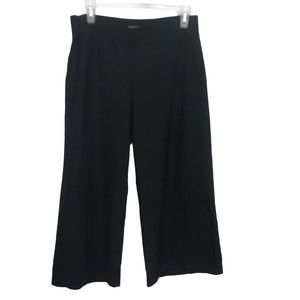 Eileen Fisher Black Cropped Wide Leg Pants Misses size S